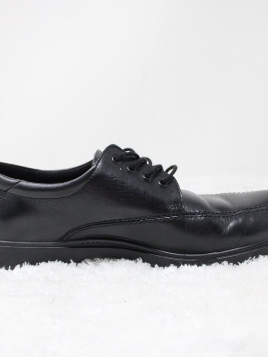 ECCO Golf Shoes Mens 8.5 EU 42 Black Leather Oxford Spiked Lace Up Athletic main image 5